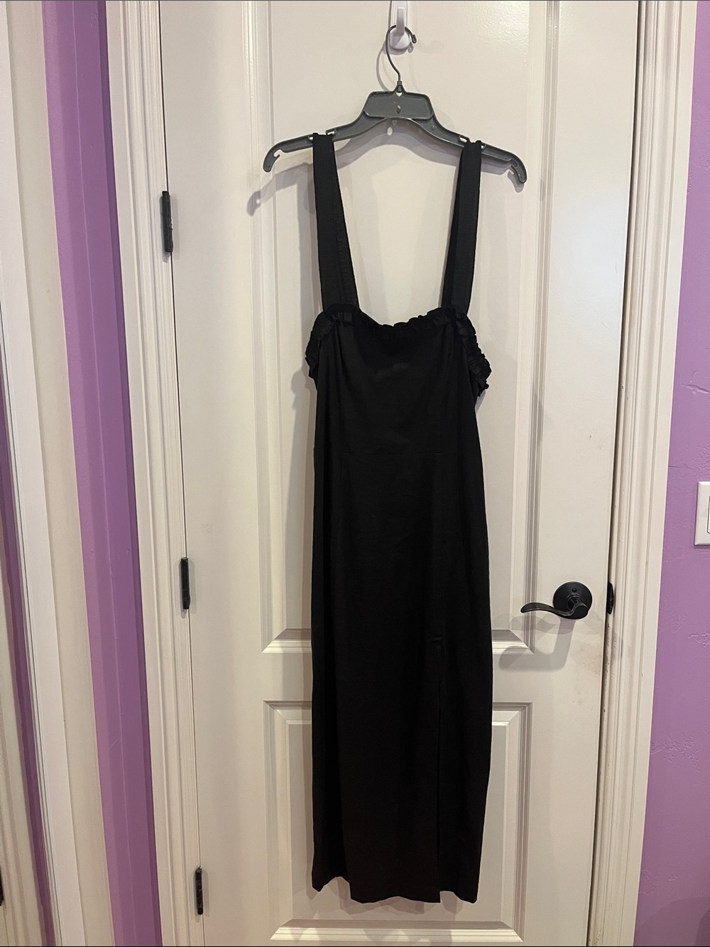Urban Outfitters Black Smocked Bodice Maxi Dress Size M